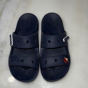 CROCS Kids Dark Blue Slide Sandals